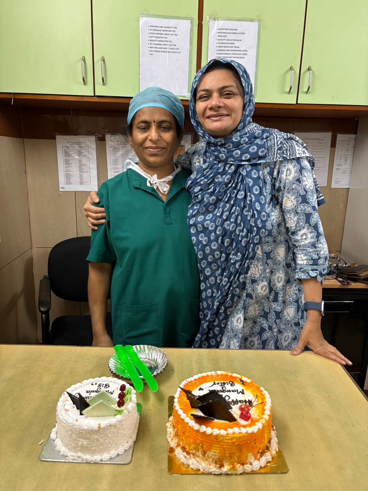 Dr. Mariam Anjum — With YMCH OT In-charge, Ms. Mangala